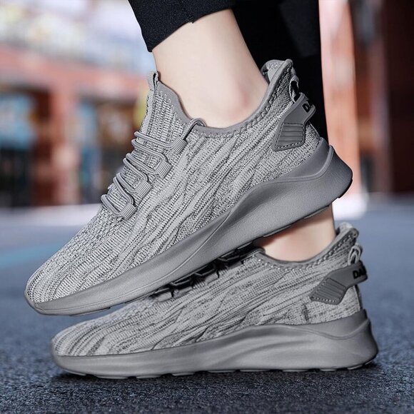 Brand New Women Light Grey Synthetic ZMBCYG Shoes Running Walking Slip On Sport - Picture 8 of 9